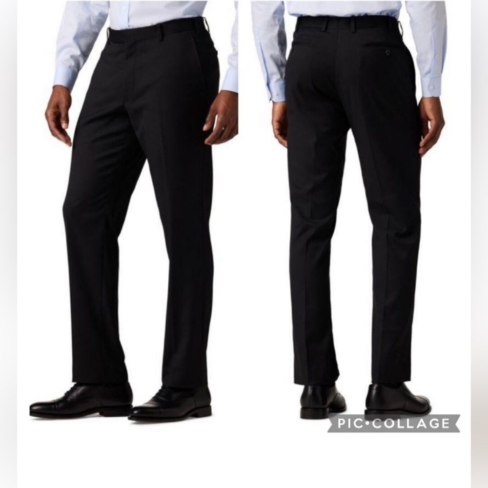 Alton Lane Tailored Fit Black Trousers Pants Men Size 32x30